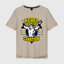 Мужская футболка оверсайз Never Give Up: Cenation