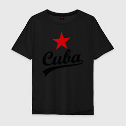 Футболка оверсайз мужская Cuba Star, цвет: черный