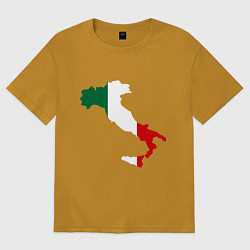 Футболка оверсайз мужская Италия (Italy), цвет: горчичный
