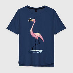 Мужская футболка оверсайз Гордый фламинго