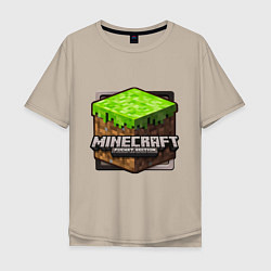 Футболка оверсайз мужская Minecraft: Pocket Edition, цвет: миндальный
