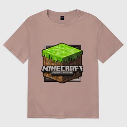 Футболка оверсайз мужская Minecraft: Pocket Edition, цвет: пыльно-розовый