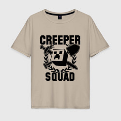 Мужская футболка оверсайз Creeper Squad