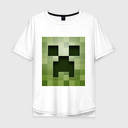 Мужская футболка оверсайз Мinecraft creeper