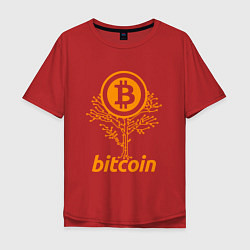 Мужская футболка оверсайз Bitcoin Tree