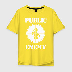 Футболка оверсайз мужская Public Enemy, цвет: желтый