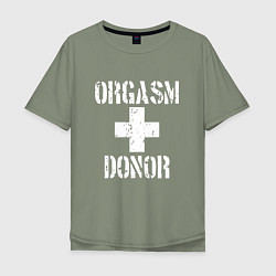 Мужская футболка оверсайз Orgasm + donor