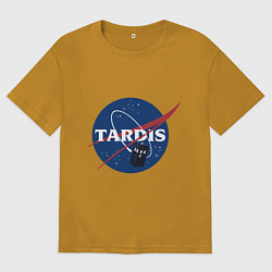 Футболка оверсайз мужская Tardis NASA, цвет: горчичный