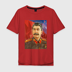 Мужская футболка оверсайз Сталин: полигоны