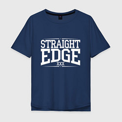Футболка оверсайз мужская Straight edge xxx, цвет: тёмно-синий