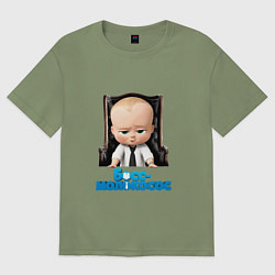 Футболка оверсайз мужская Boss Baby, цвет: авокадо