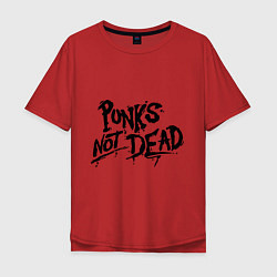 Мужская футболка оверсайз Punks not dead