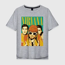 Футболка оверсайз мужская Nirvana, цвет: меланж