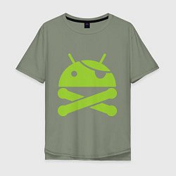 Футболка оверсайз мужская Android super user, цвет: авокадо