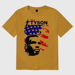 Футболка оверсайз мужская Mike Tyson: USA Boxing, цвет: горчичный