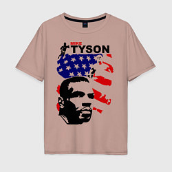 Футболка оверсайз мужская Mike Tyson: USA Boxing, цвет: пыльно-розовый