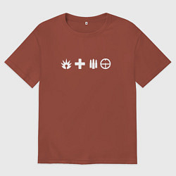 Футболка оверсайз мужская Battlefield Choice, цвет: кирпичный