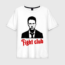 Футболка оверсайз мужская Fight Club: Edward Norton, цвет: белый