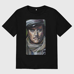 Футболка оверсайз мужская Остап Бендер: портрет, цвет: черный