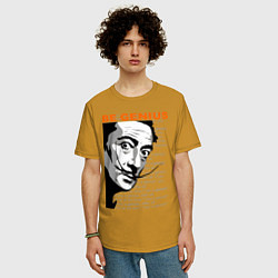 Футболка оверсайз мужская Dali: Be Genius, цвет: горчичный — фото 2