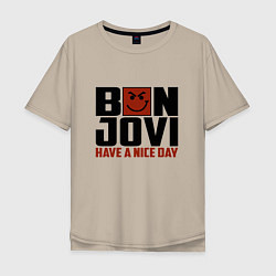 Мужская футболка оверсайз Bon Jovi: Nice day