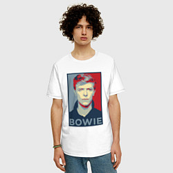 Футболка оверсайз мужская Bowie Poster, цвет: белый — фото 2