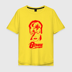 Футболка оверсайз мужская Дэвид Боуи, цвет: желтый