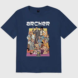 Футболка оверсайз мужская Archer, цвет: тёмно-синий