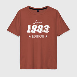 Футболка оверсайз мужская Limited Edition 1983, цвет: кирпичный
