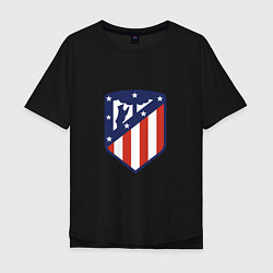 Футболка оверсайз мужская Atletico Madrid, цвет: черный