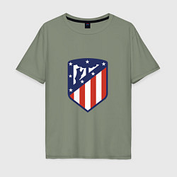Футболка оверсайз мужская Atletico Madrid, цвет: авокадо