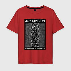 Футболка оверсайз мужская Joy Division: Unknown Pleasures, цвет: красный