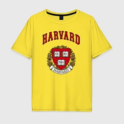 Футболка оверсайз мужская Harvard university, цвет: желтый