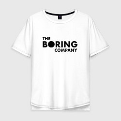 Футболка оверсайз мужская The boring company, цвет: белый