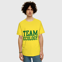 Футболка оверсайз мужская Команда экологов, цвет: желтый — фото 2