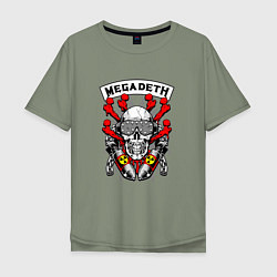 Футболка оверсайз мужская Megadeth Rocker, цвет: авокадо