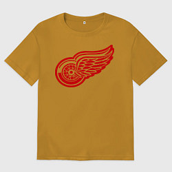 Футболка оверсайз мужская Detroit Red Wings: Pavel Datsyuk, цвет: горчичный