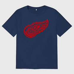Футболка оверсайз мужская Detroit Red Wings: Pavel Datsyuk, цвет: тёмно-синий