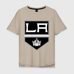 Футболка оверсайз мужская Los Angeles Kings, цвет: миндальный