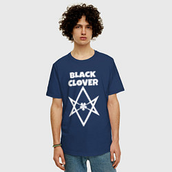 Футболка оверсайз мужская Black Clover, цвет: тёмно-синий — фото 2