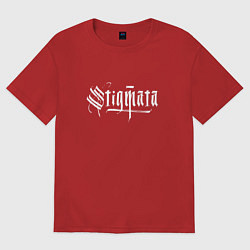 Футболка оверсайз мужская Stigmata, цвет: красный