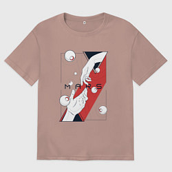 Футболка оверсайз мужская Mars, цвет: пыльно-розовый