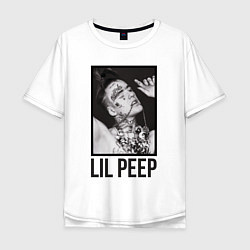Мужская футболка оверсайз Lil Peep: Black Style