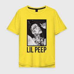 Мужская футболка оверсайз Lil Peep: Black Style