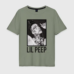 Мужская футболка оверсайз Lil Peep: Black Style