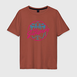 Футболка оверсайз мужская San Junipero 1987, цвет: кирпичный