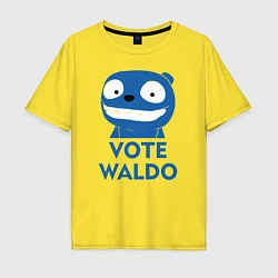 Футболка оверсайз мужская Vote Waldo, цвет: желтый