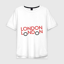 Мужская футболка оверсайз Автобус LONDON