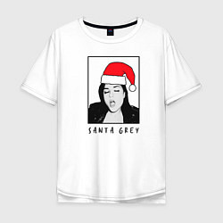 Футболка оверсайз мужская Sasha Grey Santa, цвет: белый