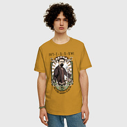 Футболка оверсайз мужская Антон Павлович Чехов, цвет: горчичный — фото 2